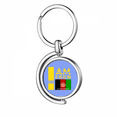 thumbnail image 1 of Porte-clés Rotatif Art Déco Mode Afghane Porte-Clés en Métal, 1 of 2