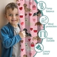 thumbnail image 3 of Blackout Kids Curtains,Pink Cute Dachshund Dog and Love Heart Childrens Insulated Curtains Set Of 2,Bedroom Essentials,Toddler Room Decor 42x54in(106x137cm), 3 of 4