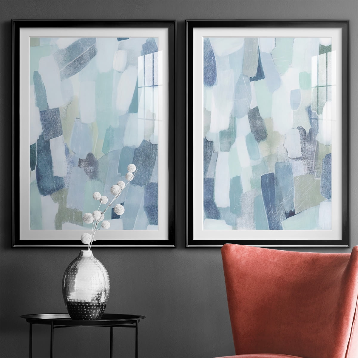 Wexford Home Dusky Gale I Premium Framed Print, 30.5" x 42.5" - Ready to Hang, Black (Set of 2)