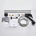 thumbnail image 5 of Grifo de cocina negro con rociador de 2 chorros Grifo mezclador de fregadero de cocina con rociador de latón extraíble Grifos mezcladores de agua fría y caliente thsinde Active Biensenido a ACTIVE, 5 of 5