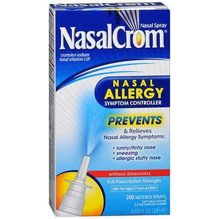 NasalCrom Nasal Allergy Symptom Controller Spray - 0.88 oz, Pack of (Best Meds For Congestion And Runny Nose)