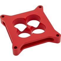 Speedmaster PCE120.1008.04 1" Aluminum 4150 CNC Machined Carburetor Spacer Square Bore 4 Port - Red
