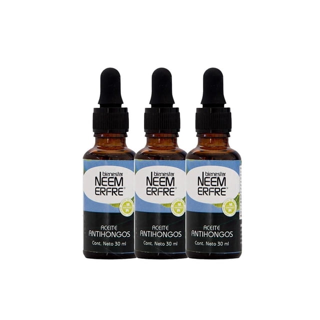 Pack de 3 Aceites preventivos de uñas Bienestar NEEM ERFRE de 330 ml c/u
