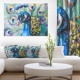 thumbnail image 1 of Beautiful Peacock Watercolor - Abstract Canvas Art Print, 1 of 3