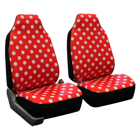 Fh Group Semi Customed Fit Solid Polka Dots Flat Cloth Auto Seat Covers Full Set Canada - Fh Group Flat Cloth Car Seat Covers