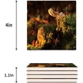 thumbnail image 3 of FMSHPON Hamster and Mushroom Forest Theme Picture Set of 4 Coaster for Drinks, Absorbent Ceramic Stone Coasters Cup Mat with Cork Base for Home Kitchen Room Coffee Table Bar Decor, 3 of 4