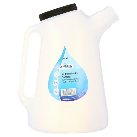 5 LITER MEASURING CONTAINER w/ FLEXSPOUT & SCREWTOP LID