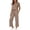 Khaki, variant on mihongmao Womens Sweatsuits 2 Piece Set Women's Summer Comfortable Casual Sports Pleated V-neck Short Sleeved Pocket Pants Solid Color Set Khaki S