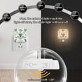 thumbnail image 4 of Yayeee 2-Pack Plug in LED Night Lights with Light Sensors Motion Detectors, Green Animals Pattern, 4 of 7