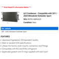 thumbnail image 2 of A/C Condenser - Compatible with 2011 - 2020 Mitsubishi Outlander Sport 2012 2013 2014 2015 2016 2017 2018 2019, 2 of 2