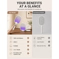thumbnail image 2 of Electric Fly Swatter 4000V Bug Zapper Racket with 1800mAh Rechargeable Battery 5-Layer Safety Mesh Dual Modes 180° Foldable Ideal for Indoor or Outdoor Use (White), 2 of 5