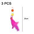thumbnail image 2 of 3 uds varita para gato, suplemento de juguete, cabezal de repuesto, juguete interactivo para gato, bola de pelo y pluma, 2 of 5