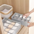 thumbnail image 3 of Boreal Craft Three In One Drawer Style Underwear Storage Grid Bra Organizing Underwear And Socks Three Piece Set Storage Combination Storage for Clothes in Closet Big Storage Storage Bag for, 3 of 4