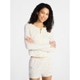 thumbnail image 2 of No Boundaries Sleep Pointelle Knit Cardigan, Women’s XXS-3X, 2 of 6