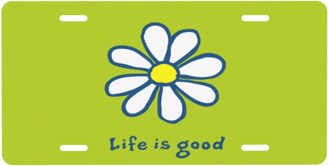Life is Good Car Decorative Front License Plate, Vanity Tag, Metal Car