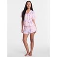 thumbnail image 2 of Ice Cream Women's Notch Top and Shorts Pajama Set from Way to Celebrate, 2-Piece, Sizes XS-3X, 2 of 5