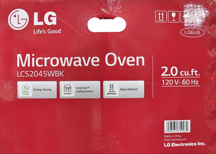 Lg 2 0 Cu Ft Countertop Microwave Oven With Easy Clean 2 0 Cu Ft Countertop Microwave Oven