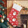 thumbnail image 5 of Coolnut Christmas Santa Claus Stocking 1pc, Large Fireplace Xmas Hanging Stockings with Plush Cuff for Family Holiday Party Decorations, 17.71"x 12.20", 5 of 7