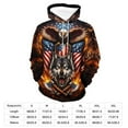 thumbnail image 7 of LAOLIUSN Men's 3d Print Wolf And Bald Eagle Graphic Hoodie Animal Themed Sweatshirt, S-4XL, 7 of 7