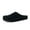 Black, variant on Cushionaire Heath Men's Genuine Suede Leather Clogs with Memory Foam Comfort, Easy Slip On Slide Slippers for Men