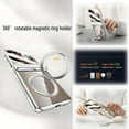 thumbnail image 4 of ShieldFlex Magnetic For Motorola Razr 2025 Case with Hinge Protection & Built-in Screen Protector & Ring Stand, Compatible with MagSafe, Shockproof Electroplated Frame Cover,Gold (Clear Back), 4 of 6
