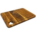 thumbnail image 6 of Aventura Design Wood Cutting Board for Kitchen, Cheese Serving Boards, Charcuterie Boards, Serving Platters with Star Shaped Hanging Hole and Juice Grooves Pre Oiled, CB-134, 14"L x 10"W, 6 of 8