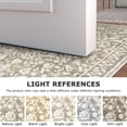 thumbnail image 3 of GLATTICE Runner Rug for Hallway 2x7 Non Slips Rug Runner Super Soft Kitchen Runner Rug Printed Faux Wool Floral Thin Rugs for Entryway Laundry Room Bedroom, Taupe Beige with Ivory Hues, 3 of 6