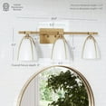 thumbnail image 6 of Nathan James Aubrey 3-Lights Bathroom Vanity Light Fixture with Gold Metal Frame and White Cage Shade, 6 of 7