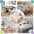 thumbnail image 4 of Pioneer Flower Floral Print Pattern Square Tablecloth, Waterproof Wipeable Spillproof Washable Table Cover for Home Kitchen Party Decor, 42"x42", 4 of 6