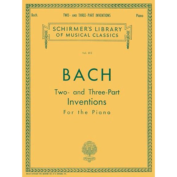 Pre-Owned Bach - Two- And Three-Part Inventions for Piano Solo Schirmer Library of Classics Vol. 813 Baroque (Paperback) by Johann Sebastian Bach, Carl Czerny