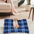 thumbnail image 6 of Indoor Warming Seating Sleeping Mats for Cat Dogs, 18.5 x 14.1 in, Blue Black-Grid, 6 of 6