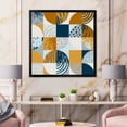 thumbnail image 3 of Designart 'Retro Semicircles Squares and Circles' Modern Framed Art Print, 3 of 4