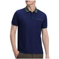 thumbnail image 2 of Fanxing Mens Golf Shirts Big And Tall Green Poly Shirts Short Sleeve Casual Summer Classic Collared Golf Shirt with Pocket 4XL, 2 of 6