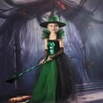 thumbnail image 6 of FYDUU Girls Dresses Halloween Witch For Kids Toddler Witch Dress Party Dress For Halloween Carnival And Long Skirt For Dress Up Adorable Comfort 4-5 Years, 6 of 9