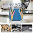 thumbnail image 6 of Yayeee Ashtray with Lid for Cigarette Smokeless Stainless Steel Home Ash Holder, Colorful Ice Cream Cat, 6 of 7