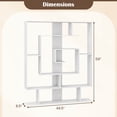 thumbnail image 3 of Costway 7-Tier Bookshelf Geometric Bookcase with 2 Anti-Tipping Kits Rustic Brown, 3 of 10