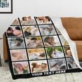 thumbnail image 3 of AISENIN Custom Blankets with Photos Text Personalized Picture Blanket Customized Blankets with Photos Collage Throw Blanket Gifts for Mom Dad Friends Kids Adults Birthday Fathers Mothers Day Christmas, 3 of 5