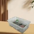 thumbnail image 6 of Turtles Tank Aquarium Durable Accessories, Hatching Area Box Turtle Habitat, Reptile Aquarium Tank for Crayfish, Hermit Crabs , Black L, 6 of 9
