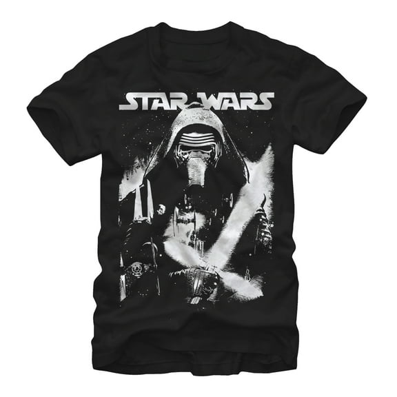 Men's Star Wars The Force Awakens Kylo Ren Stare Down Graphic Tee Black Medium