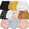 thumbnail image 3 of Baby Boy Girl & Toddler Cotton Shorts Diaper Cover Bloomers Cute Newborn Baby Boy Girl Cotton Bottom Infant Briefs PP Pants Diaper Cover Panties,A8,100, 3 of 10