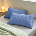 thumbnail image 2 of Pillow Covers,Soft Sweatproof Comfortable Pillow Case for Sleeping | Waterproof Quilted Breathable Stain Resistant Pillowcase | Bedroom Bedding,29.1x18.9 Inch,Blue, 2 of 7