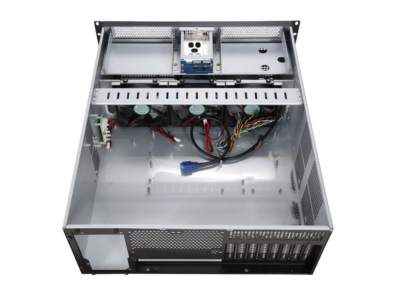 Athena Power RM-4U8G525 Black SGCC (T=1.2mm) 4U Rackmount Server Case 2 External 5.25" Drive Bays