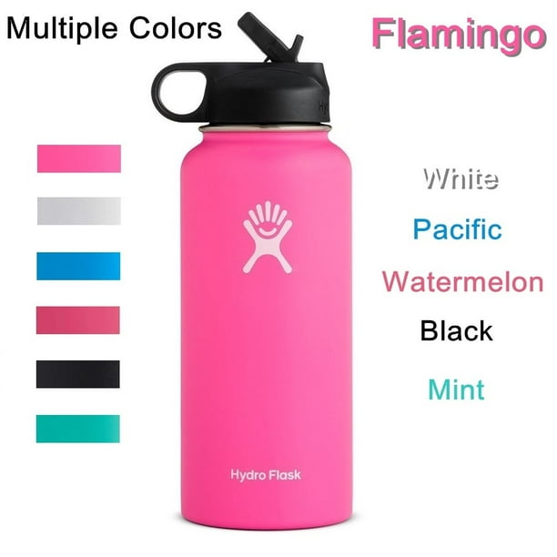 Hydro Flask 32Oz Water bottle Stainless Steel & Vacuum Insulated with Straw LidFlamingo