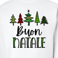 thumbnail image 3 of Inktastic Buon Natale Festive Christmas Trees Adult Sweatshirt, 3 of 4