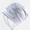 thumbnail image 1 of Qarigey Gorro holgado con diamantes de imitación Skullies Otoño Invierno Color liso elegante algodón elástico doble capa cálido gorro regalo de Sombreros Blanco Qarigey AP013204-04, 1 of 6