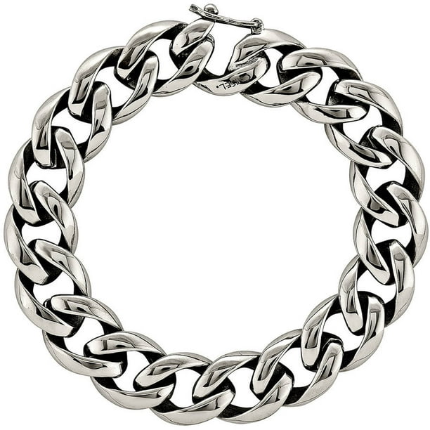 Stainless Steel Polished Link Bracelet, 8.25 - Walmart.com
