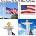 thumbnail image 3 of Flag Pole Ball Topper Ornament Outdoor Flagpole Topper Replacement Thread Flag Pole Topper, Aluminum Alloy Flagpole Ball Topper Fits Standard Usa Flag, 3 of 5