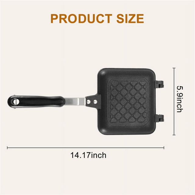 Grilled Sandwich Maker,Bread Toast Breakfast Machine,Hot Sandwich Pan,Nonstick Aluminum Flip Pan,Kitchen Tool