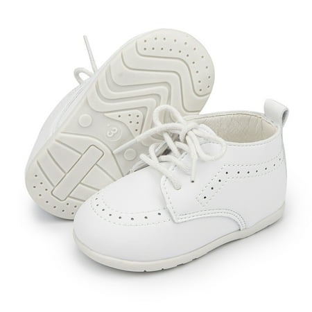

HsdsBebe Baby Boys Girls Shoes Infant Oxford Dress Shoe Loafers Brogue Flats for First Steps Walkers 0-24M