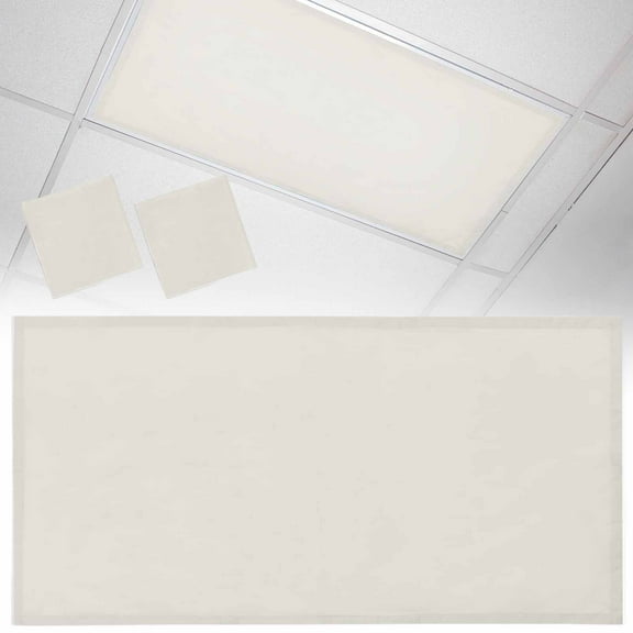 2 Pack Solid Color Fluorescent Light Covers for Ceiling Lights Beige Magnetic Ceiling Light Covers Overhead Light Filters for Office Classroom Home